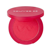 Tower 28 GetSet Poudre Fard Matte Sunset Shirley – swatch couleur longue tenue sur peau