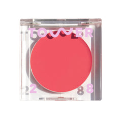 Tower 28 BeachPlease swatch on cheek for a dewy coral-pink glow