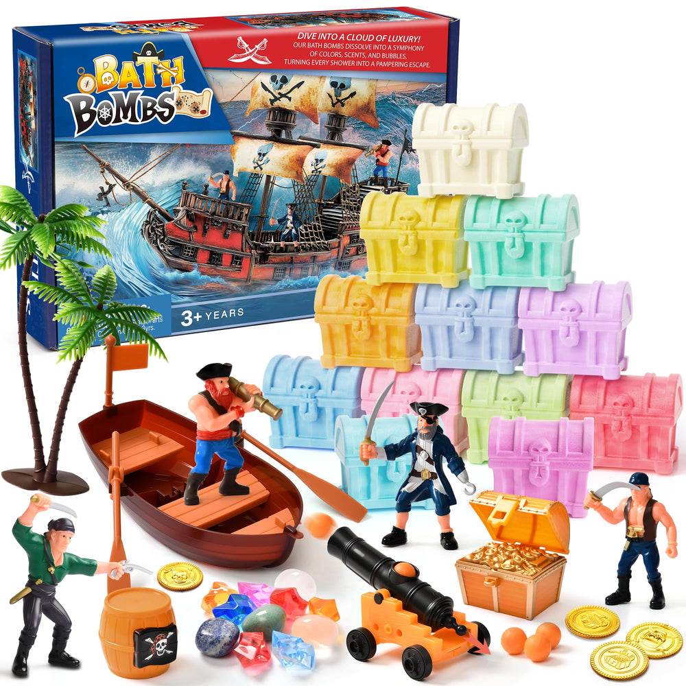 Toylink bombe bain coffres trésor prête à révéler un jouet surprise.
