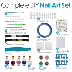 Toysical Nail Art Kit with vibrant polish colors for creative designs.