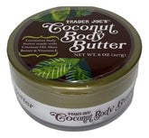Beurre corporel noix de coco Trader Joe's – pot hydratant pour peau sèche.