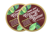 Beurre corporel Trader Joe's coco, vue avant du pack, hydratation douce.