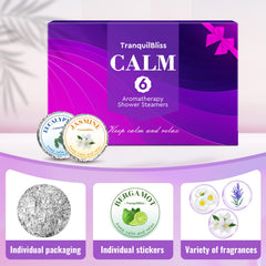 TranquilBliss tablette douche citron pour une sensation rafraîchissante et revitalisante.