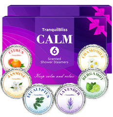 TranquilBliss tablettes douche lavande pour une expérience relaxante et durable.