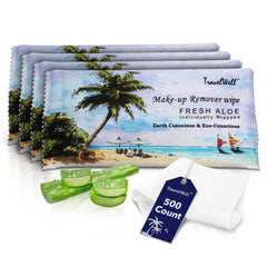 Lingettes TravelWell démaquillage non tissé Aloe, nettoie en douceur en voyage