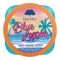 Texture de gommage au sucre Tree Hut Blue Lagoon, exfoliation douce pour peau satinée