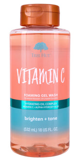 Bouteille Tree Hut vitamine C, gel moussant parfumé et hydratant prêt à l'emploi.