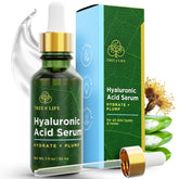 Tree of Life Beauty Sérum acide hyaluronique — bouteille claire pour hydratation durable.