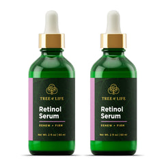 Tree of Life Beauty sérum retinol visage – bouteille élégante pour peau plus lisse et lumineuse.