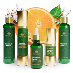 Tree of Life nettoyant vitamine C, flacon purifiant et hydratant pour le teint.