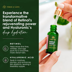 Tree of Life Beauty sérum retinol – soin doux pour peau sèche et sensible.