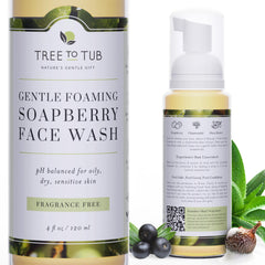 Tree to Tub lave-visage sensibles, bouteille pratique nettoyant en douceur