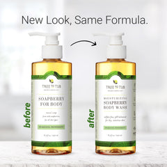 Tree to Tub gel douche menthe ingrédients bio, aloe vera et concombre nourrissants.