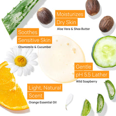 Tree to Tub Gel Douche Sensibilité – soin apaisant avec aloe, concombre et camomille