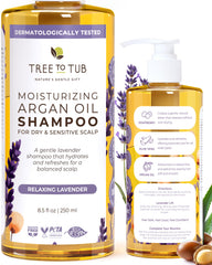 Tree to Tub Shampoing Lavande: bouteille élégante pour cuir chevelu sensible et cheveux secs