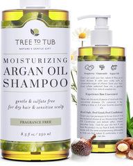 Tree to Tub Shampoing sans parfum, bouteille, soin doux pour cuir chevelu sensible.