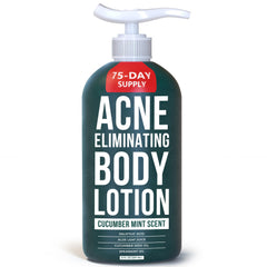TreeActiv lotion corporelle antiacné, bouteille élégante et hydratation légère.