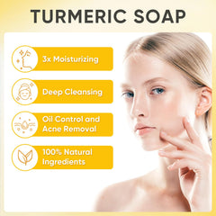 Treeroot barre savon turmeric visage: nettoie efficacement et laisse la peau fraîche.