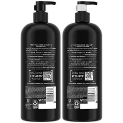 Après-shampoing TRESemmé color dans une bouteille, préserve les couleurs et démêle en douceur.