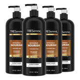 Lot de 4 après-shampooings Botanique Nourish de TRESemmé, hydratation et douceur.