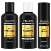 Shampoing TRESemmé riche et hydratant, hydratation durable pour cheveux secs.