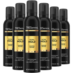 Bouteille TRESemmé Shaping Mousse montrant le flacon et son design épuré pour le coiffage