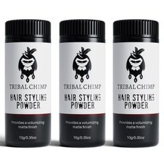 Poudre de styling Tribal Chimp – bouteille compacte pour utilisation facile et durable.