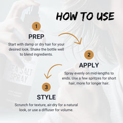 Tribal Chimp Sea Salt Spray lifts roots for added volume.