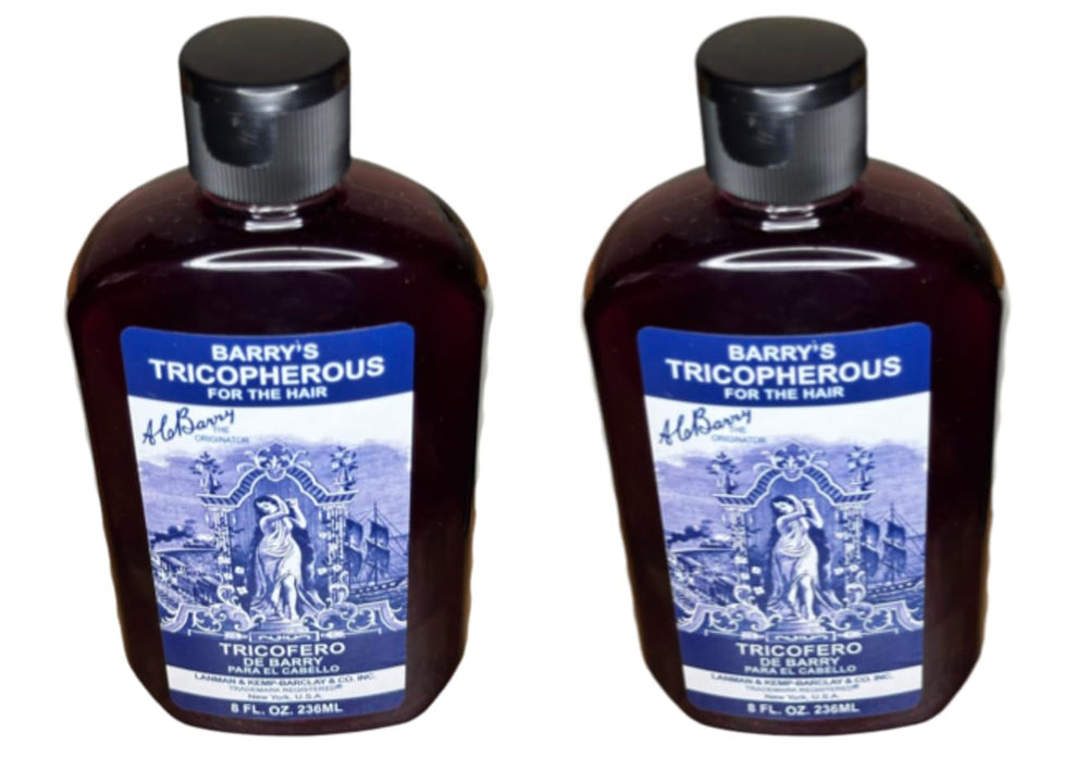 Tricopherous Barry's – flacon liquide pour cheveux noirs, idéal pour une routine capillaire régulière.
