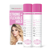 TRIDESIGN Aerogel Hairspray: bouteille prête à l’emploi offrant une tenue légère et durable.