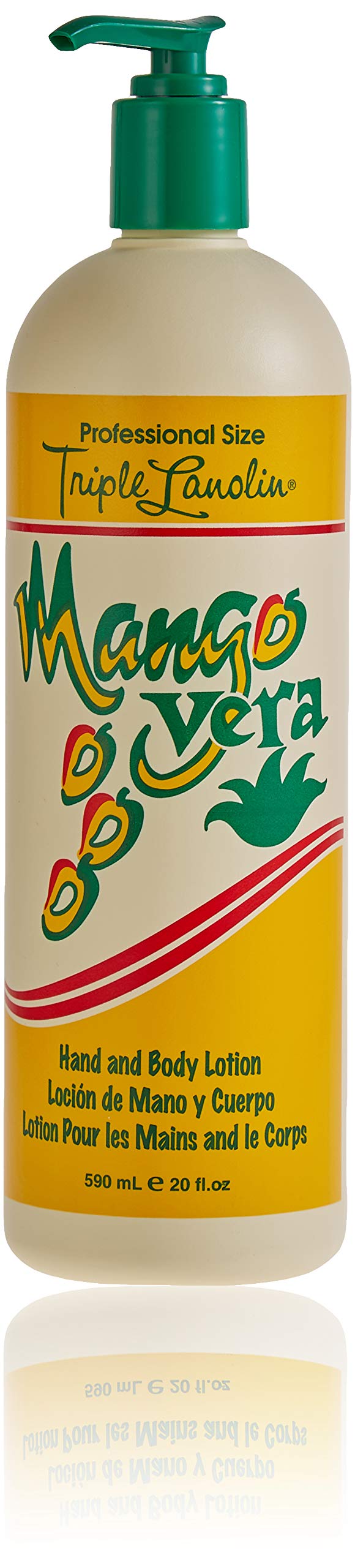 Triple Lanolin Mango Vera Lotion main et corps, hydratation douce et non grasse.