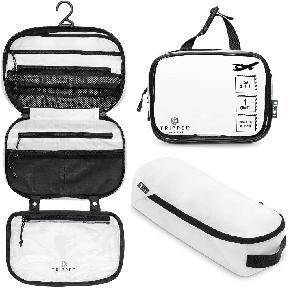 TRIPPED Trousse de toilette suspendue pour voyager efficacement.