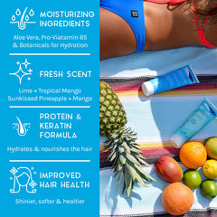 TRISWIM Après-shampoing chlore, bouteille, démêle et nourrit après la baignade.