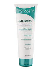 Trofolastin Anti-stretch crème, texture onctueuse prête à l'application pour soutenir l'élasticité de la peau.