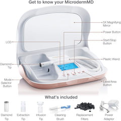 Embouts d'extraction des pores Trophy Skin MicrodermMD pour purger les impuretés.
