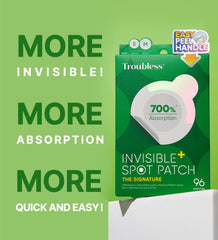 Pansement invisible Troubless avec adhérence longue pour une tenue durable.