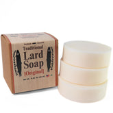 Savon Troutcreeksoaps traditionnel au lard, barre de 4 oz prête pour l’usage quotidien.