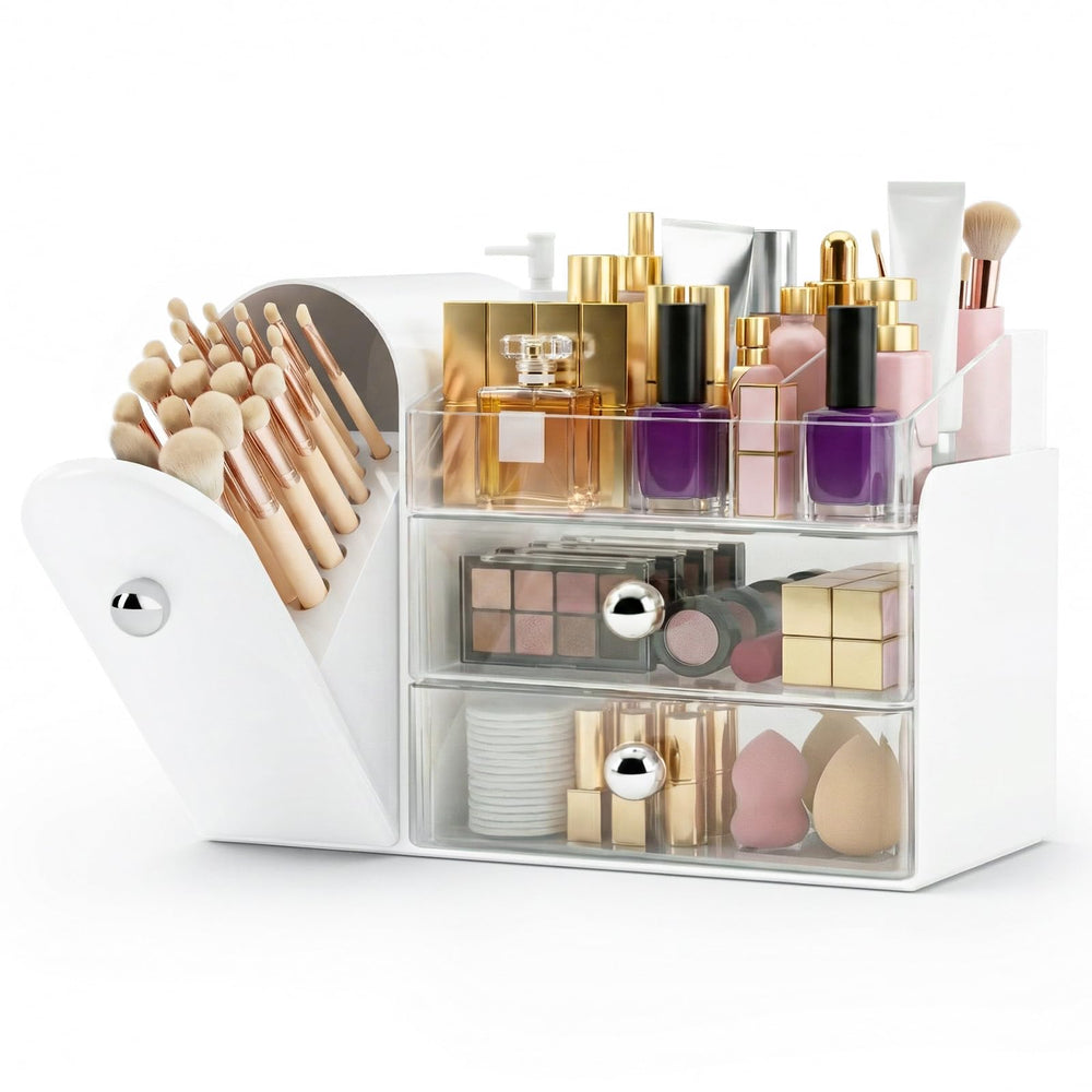 TRQWRO Organisateur-maquillage-etagere: rangement pratique pour pinceaux et accessoires.