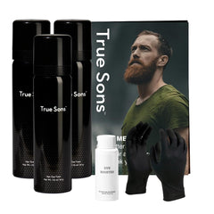 True Sons Mousse Coloration Cheveux Homme - bouteille: couleur naturelle sans ammoniac.