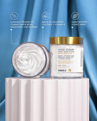 Lait de coco et huile d'argan pour une hydratation durable.