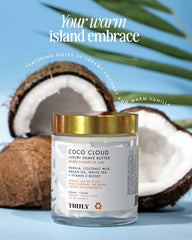 Texture crème fouettée de Truly Coco Cloud facilement applicable.
