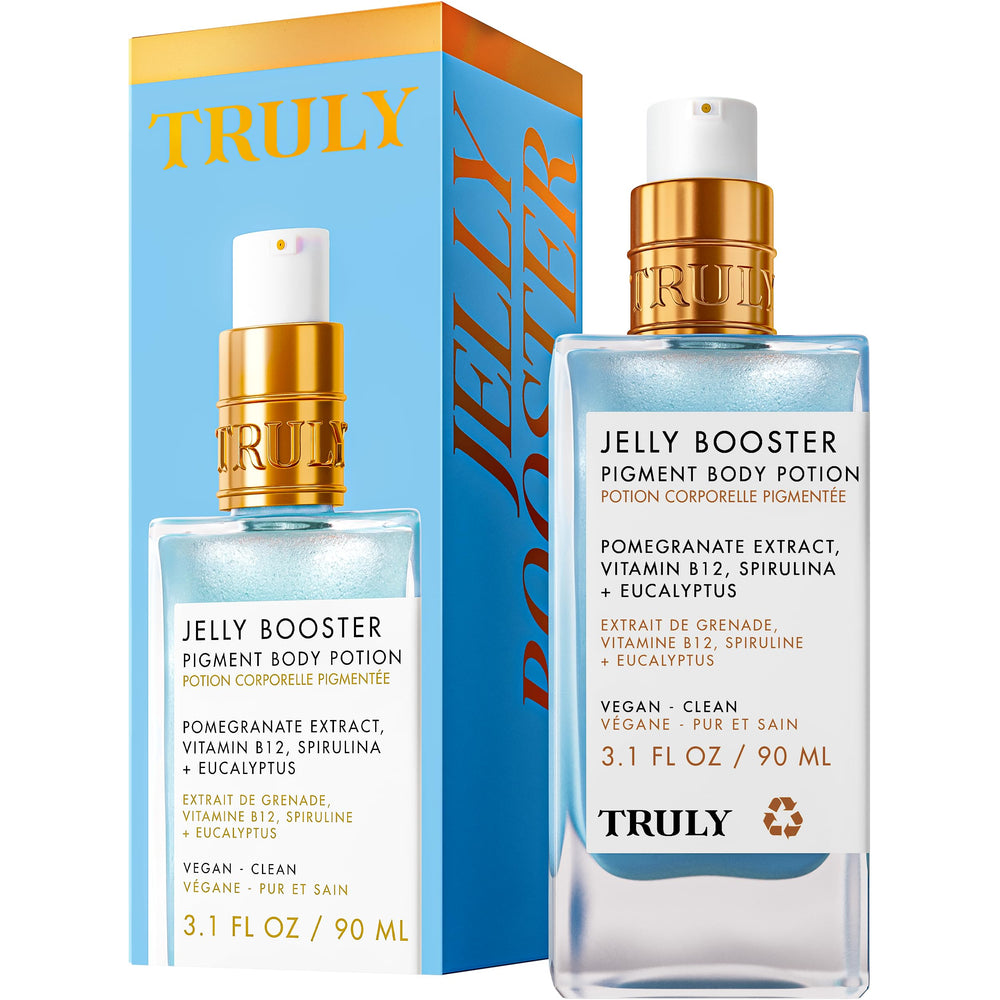 Truly Jelly Booster Pigment – flacon du sérum, hydratant et ciblant les taches pigmentaires.