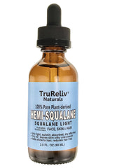 TruReliv HemiSqualane – bouteille profil: hydratation légère pour tous types de peau.