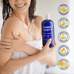 Truremedy Naturals – détails-feuilles-tea-tree et citronnelle visibles : naturel et pur.