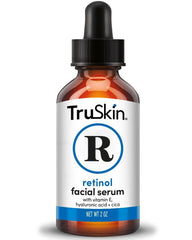 Bouteille TruSkin Retinol Serum 2oz pour peau plus lisse et hydratée.