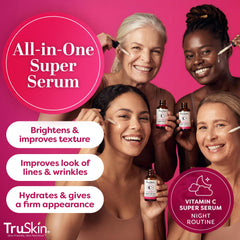 Application du sérum TruSkin sur la peau humide pour une absorption douce.