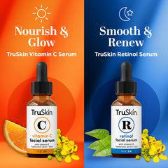 TruSkin sérum rétinol – bouteille nocturne pour peau plus lisse au réveil.