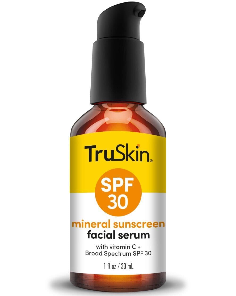 TruSkin sérum solaire visage SPF 30 – protection minérale légère sans film blanc.