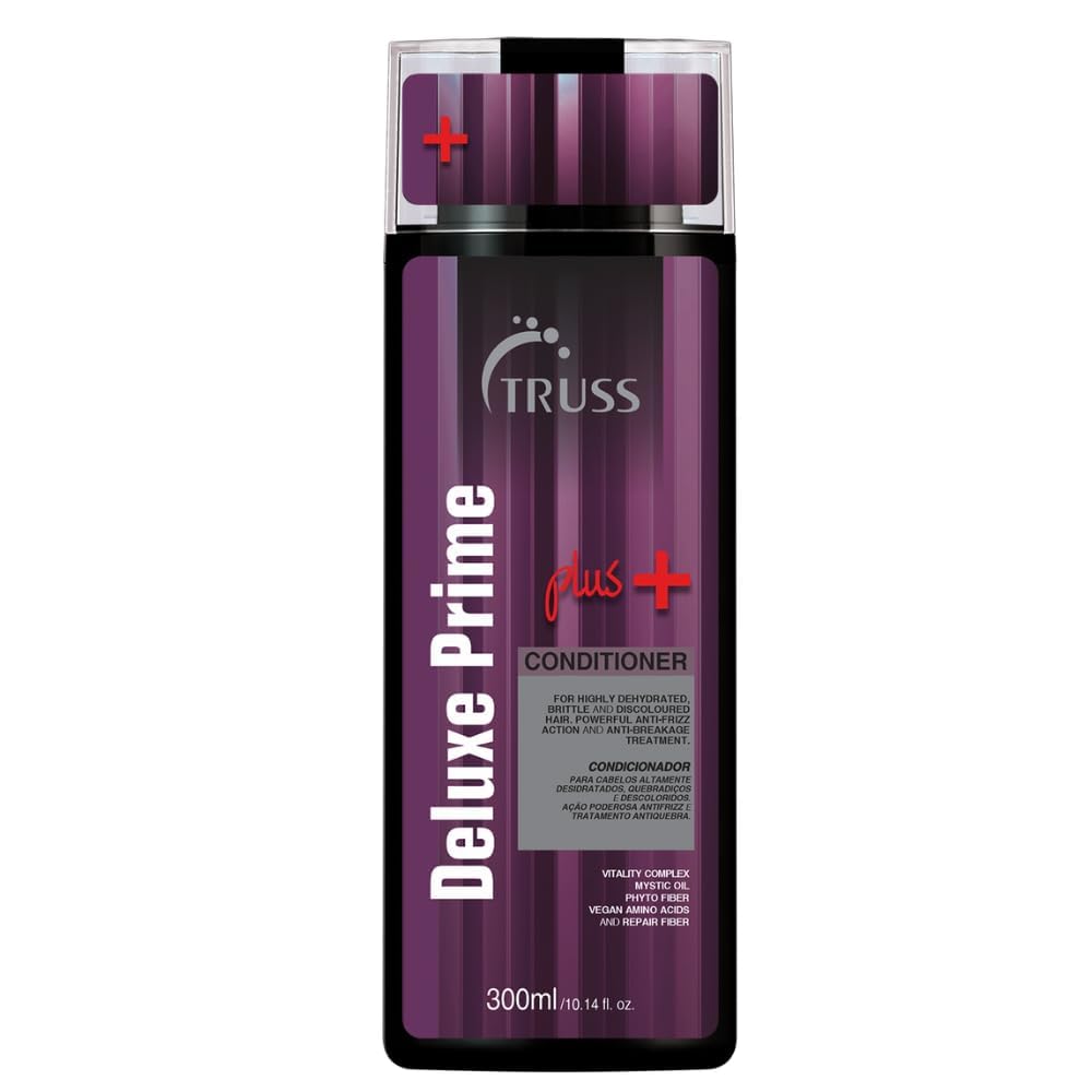 TRUSS Deluxe Prime en bouteille, hydratation intense pour cheveux secs.