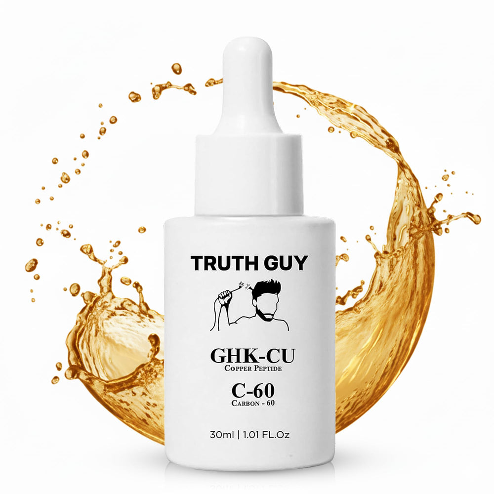 Truth Guy sérum visage-cheveux, favorise densité et élasticité cutanée.